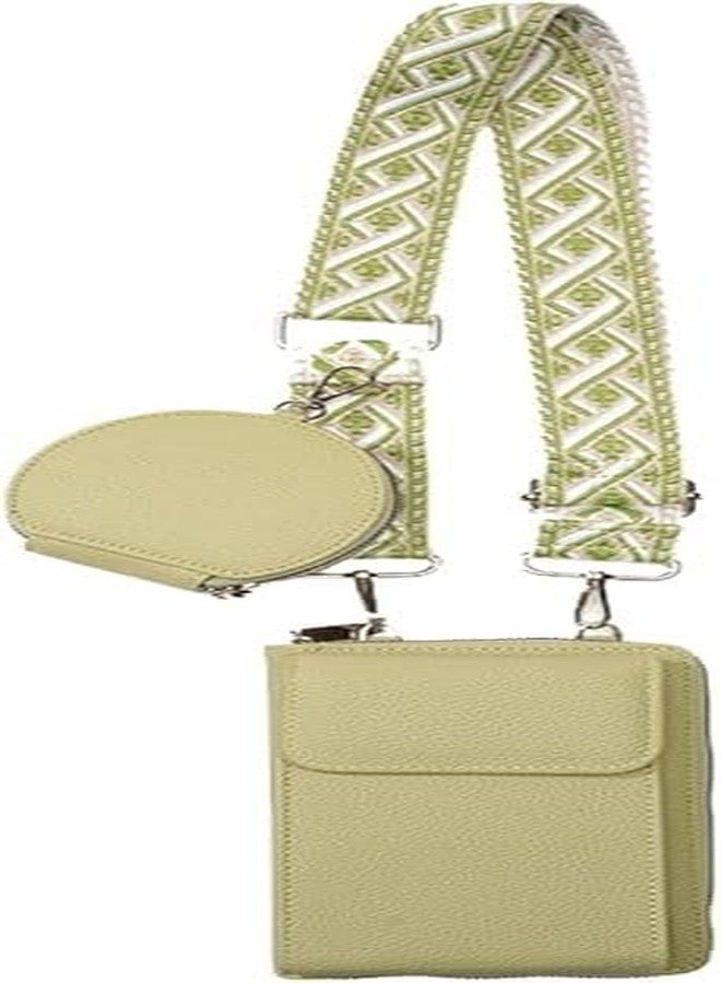 موكا حقيبة كروس صغيرة للنساء من موكا، مزودة بحامل للهاتف المحمول، وجيب، ومحفظة، وحزام كتف قابل للتعديل، وفتحات للبطاقات، ومحفظة صغيرة للعملات المعدنية (أخضر). - Image 2